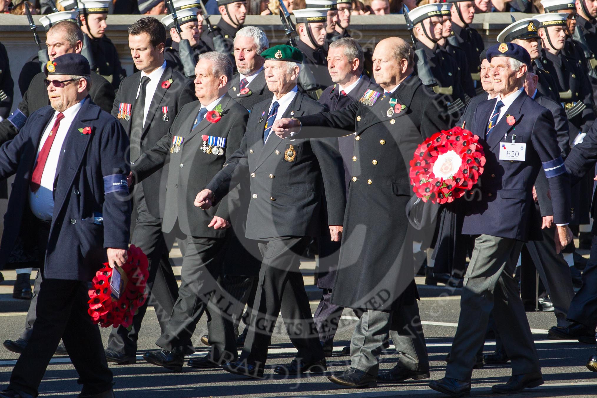 Remembrance Sunday 2012 Cenotaph March Past: Group E20 - HMS Cumberland Association..
Whitehall, Cenotaph,
London SW1,

United Kingdom,
on 11 November 2012 at 11:40, image #137