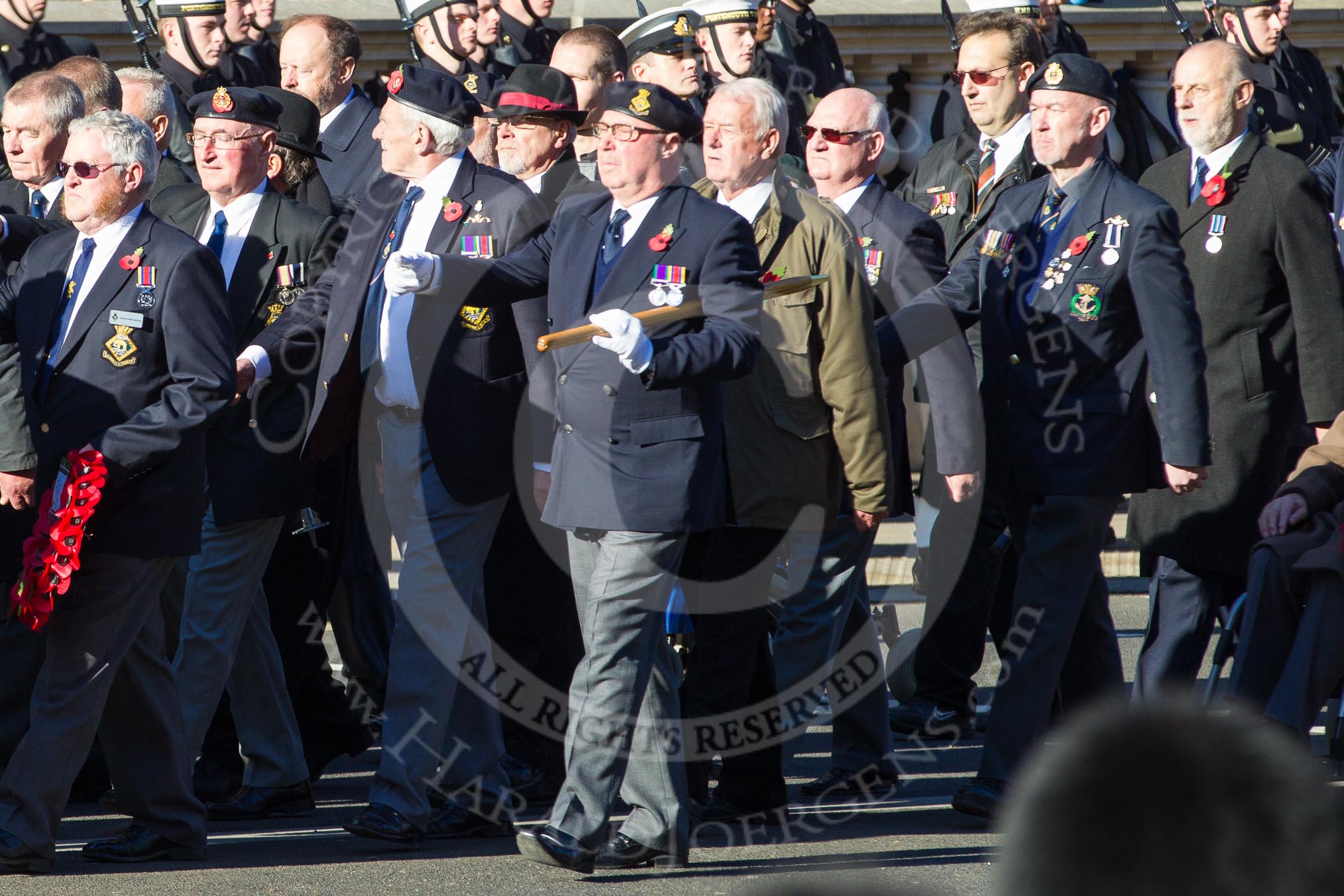 Remembrance Sunday 2012 Cenotaph March Past: Group E21 - HMS Ganges Association..
Whitehall, Cenotaph,
London SW1,

United Kingdom,
on 11 November 2012 at 11:40, image #147