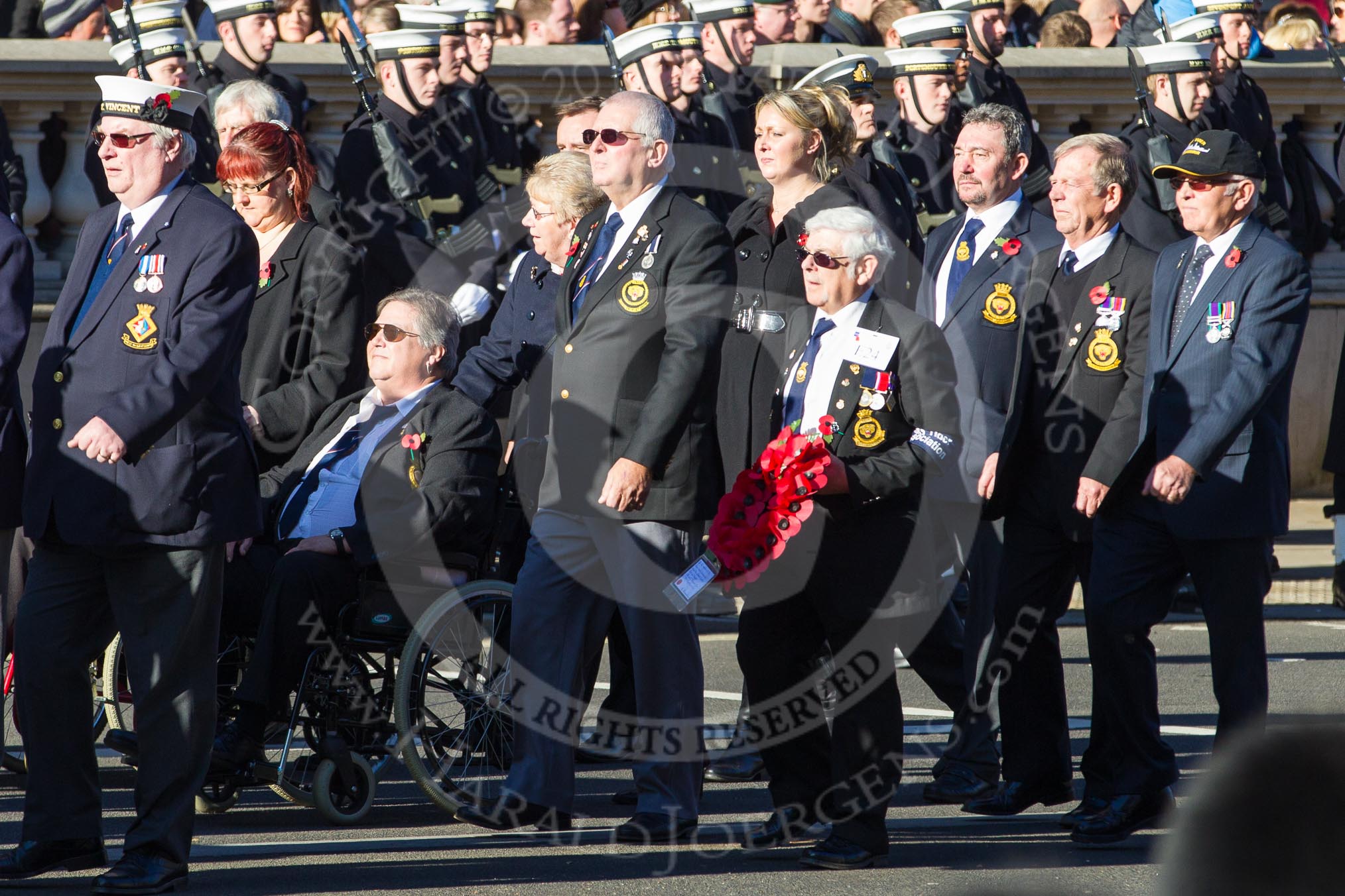 Remembrance Sunday 2012 Cenotaph March Past: Group E24 - HMS Tiger Association..
Whitehall, Cenotaph,
London SW1,

United Kingdom,
on 11 November 2012 at 11:41, image #173