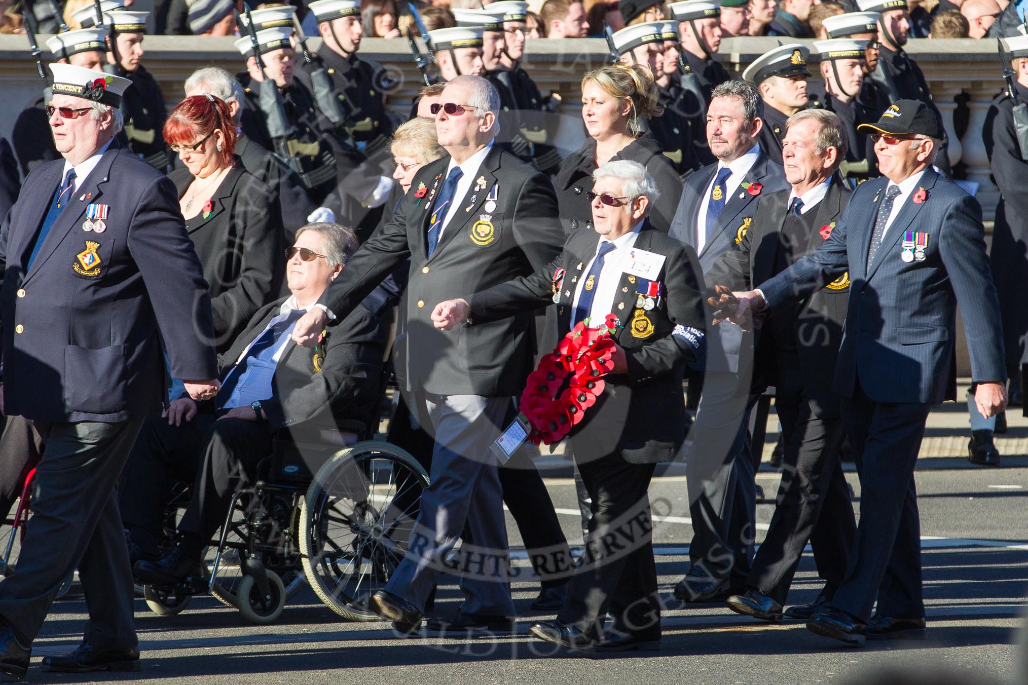 Remembrance Sunday 2012 Cenotaph March Past: Group E24 - HMS Tiger Association..
Whitehall, Cenotaph,
London SW1,

United Kingdom,
on 11 November 2012 at 11:41, image #174