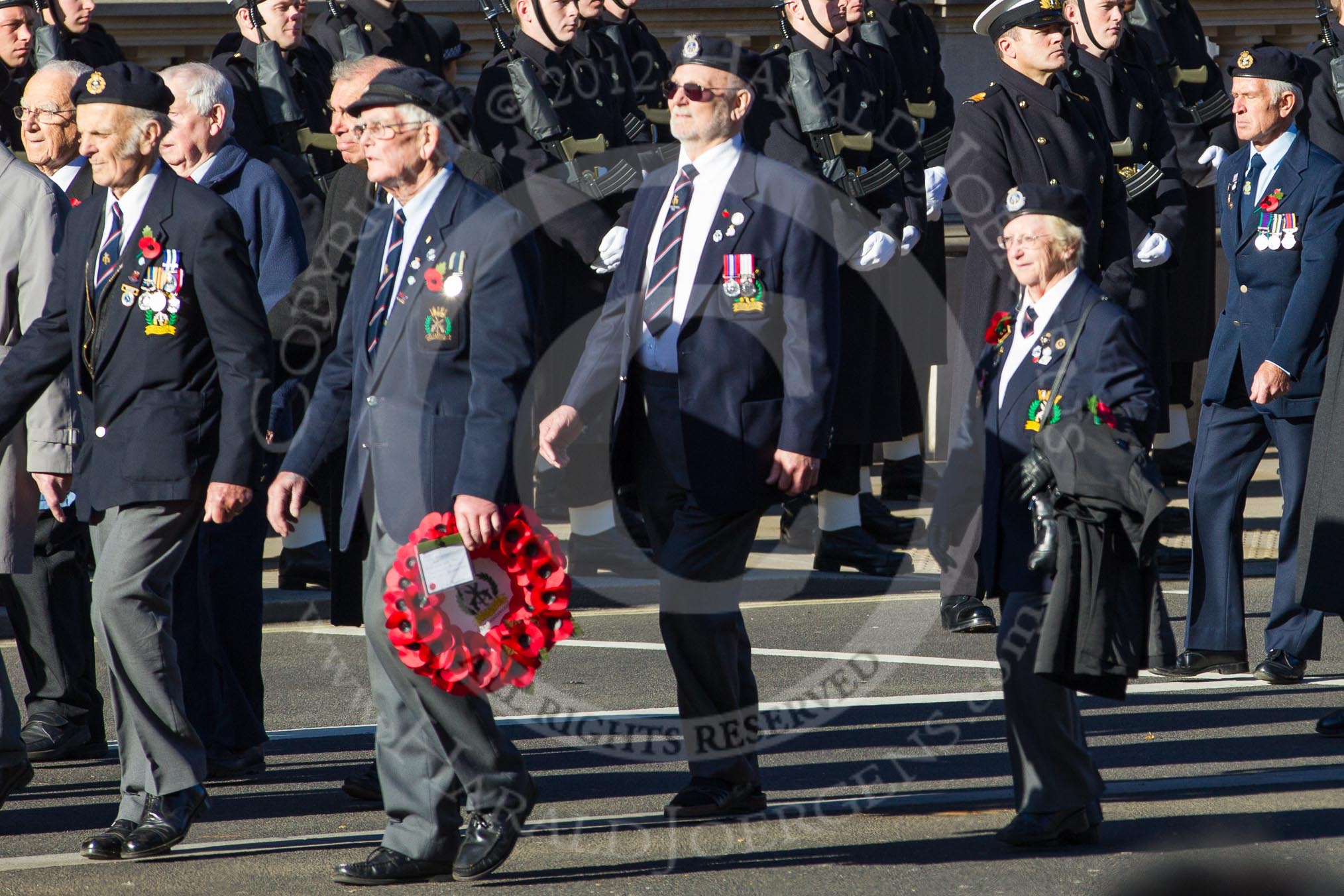 Remembrance Sunday 2012 Cenotaph March Past: Group E25 - Algerines Association..
Whitehall, Cenotaph,
London SW1,

United Kingdom,
on 11 November 2012 at 11:41, image #179