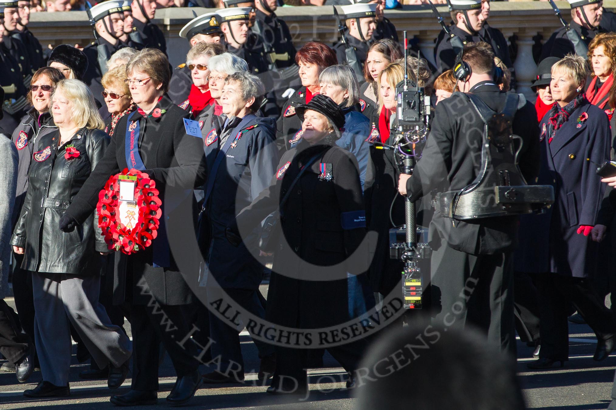 Remembrance Sunday 2012 Cenotaph March Past: Group E27 - Queen Alexandra's Royal Naval Nursing Service..
Whitehall, Cenotaph,
London SW1,

United Kingdom,
on 11 November 2012 at 11:41, image #193