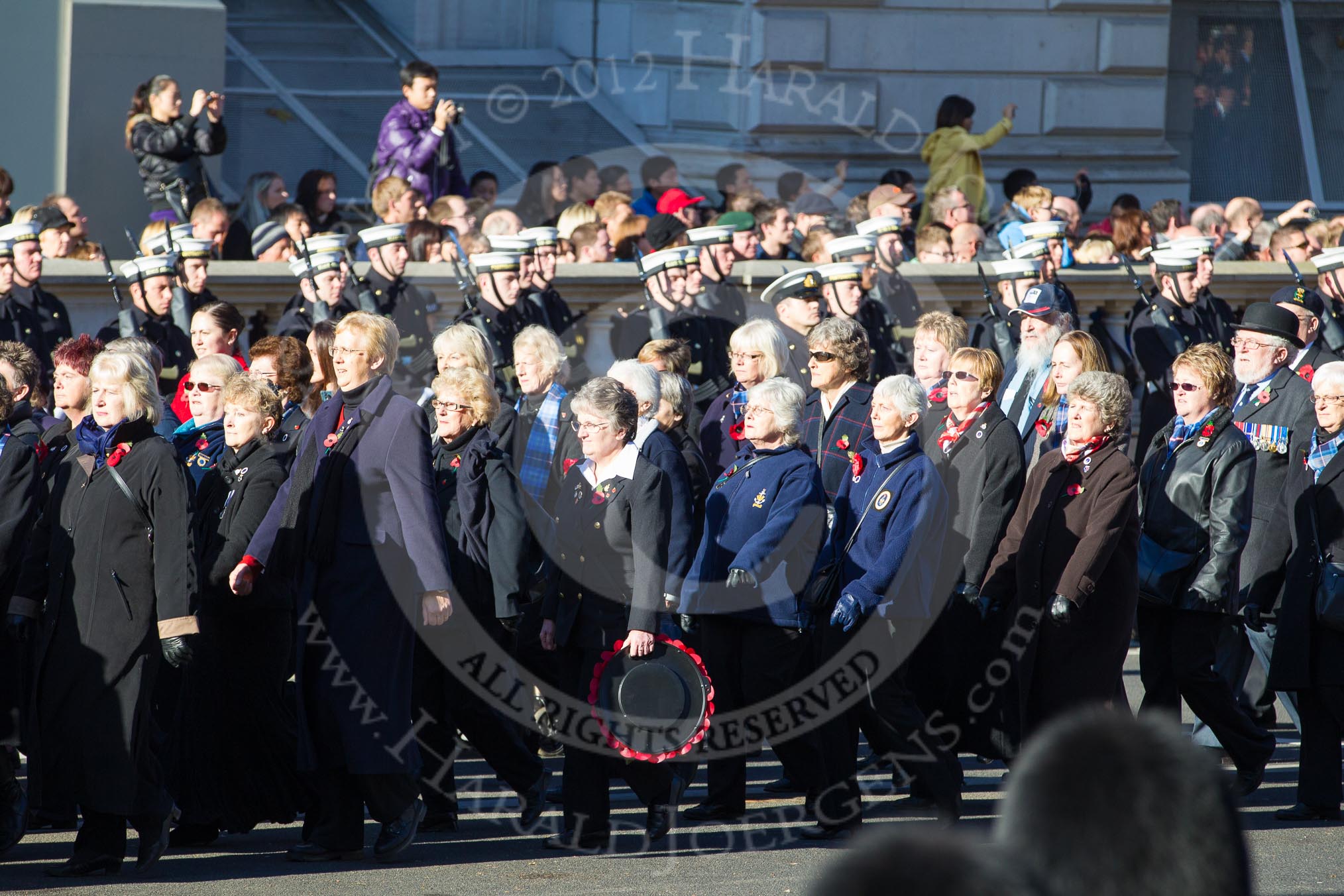 Remembrance Sunday 2012 Cenotaph March Past: Group E29 - Association of WRENS and E30 - Royal Fleet Auxiliary Association..
Whitehall, Cenotaph,
London SW1,

United Kingdom,
on 11 November 2012 at 11:41, image #214