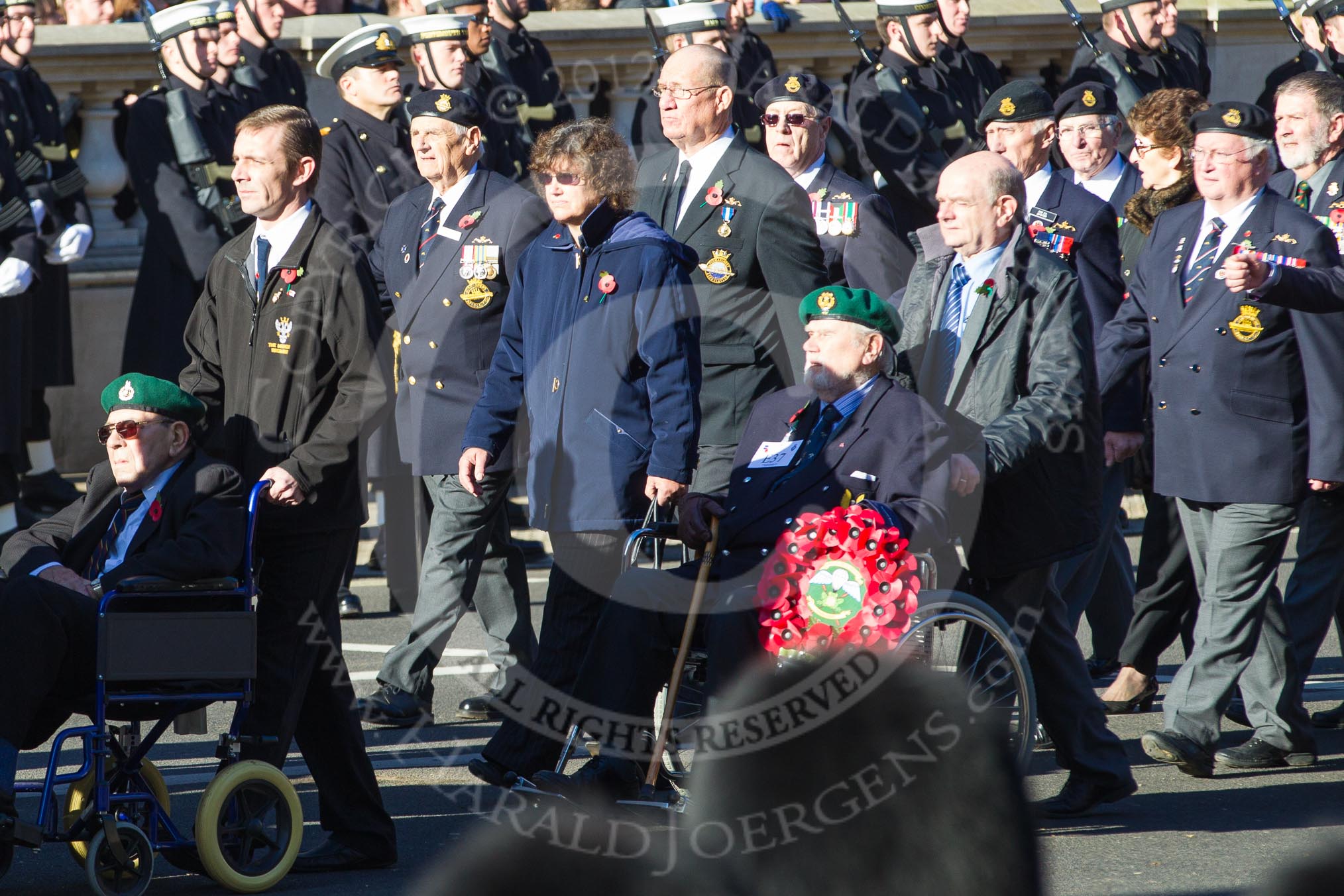 Remembrance Sunday 2012 Cenotaph March Past: Group E37 - Special Boat Service Association..
Whitehall, Cenotaph,
London SW1,

United Kingdom,
on 11 November 2012 at 11:42, image #270