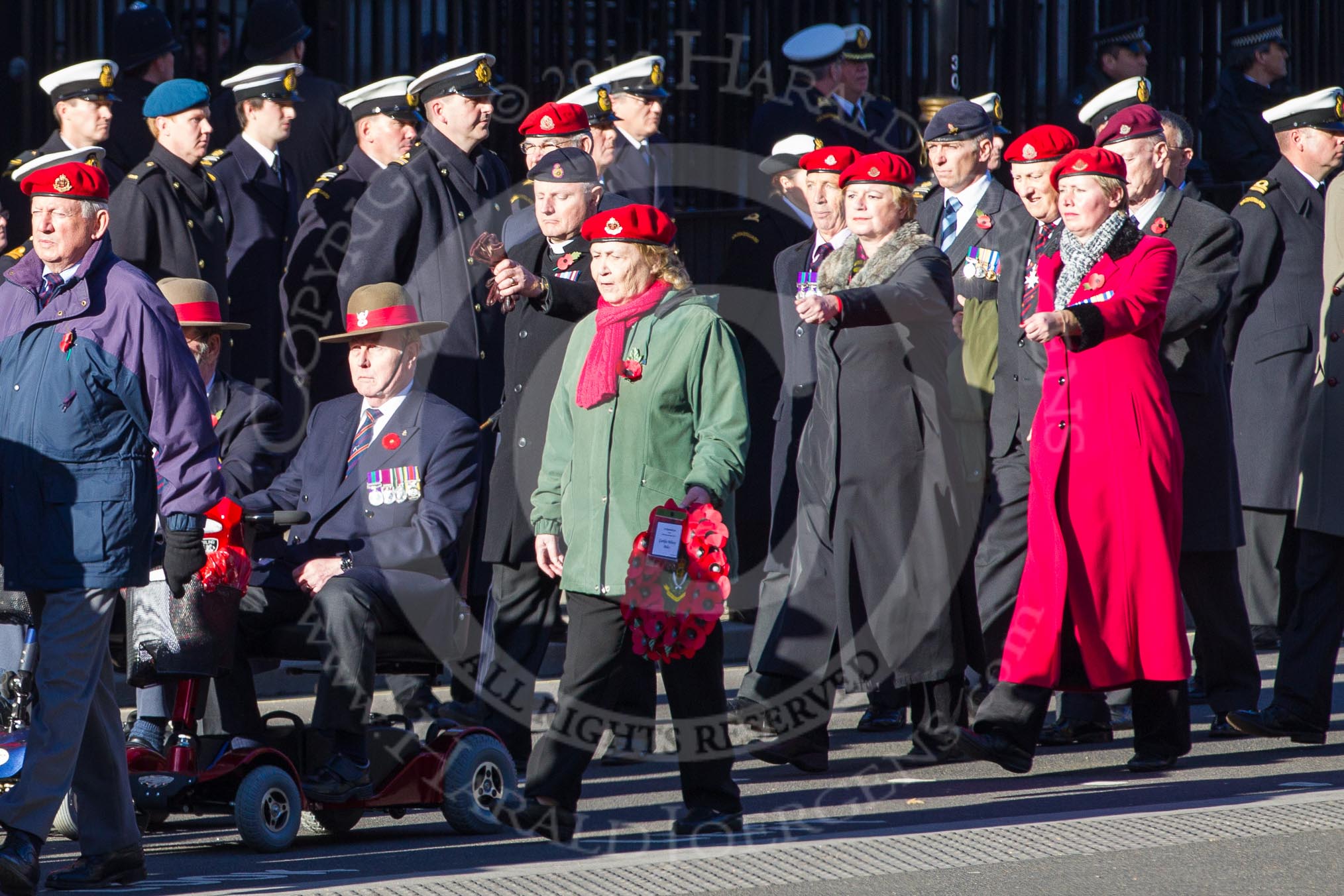 Remembrance Sunday 2012 Cenotaph March Past: Group B3, Royal Military Police Association..
Whitehall, Cenotaph,
London SW1,

United Kingdom,
on 11 November 2012 at 11:55, image #834