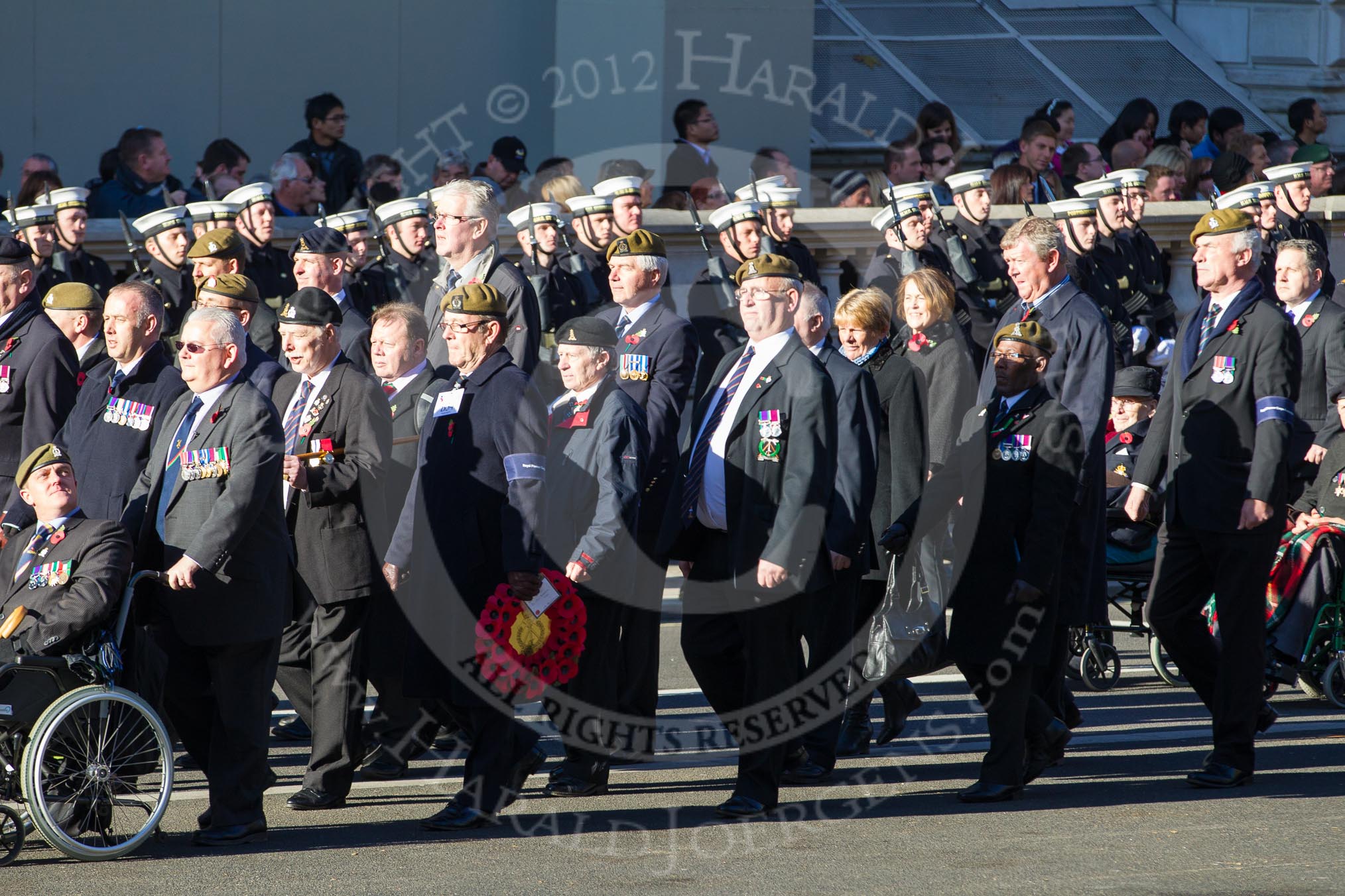 Remembrance Sunday 2012 Cenotaph March Past: Group B34 - Royal Pioneer Corps Association and B35 - Reconnaissance Corps ..
Whitehall, Cenotaph,
London SW1,

United Kingdom,
on 11 November 2012 at 12:00, image #1036