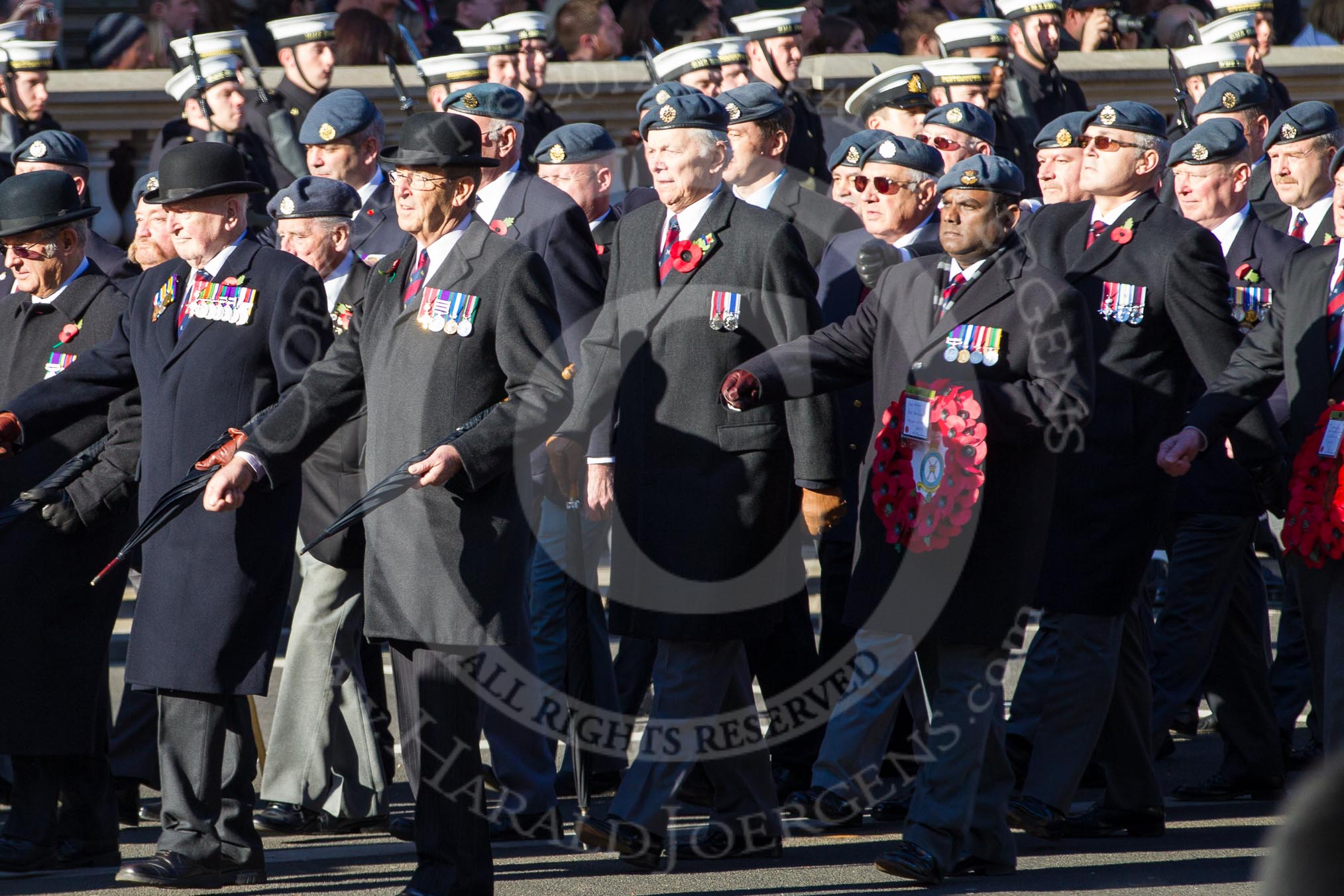 Remembrance Sunday 2012 Cenotaph March Past: Group C2 - Royal Air Force Regiment Association..
Whitehall, Cenotaph,
London SW1,

United Kingdom,
on 11 November 2012 at 12:00, image #1044