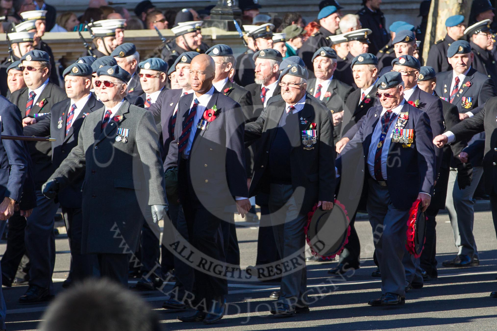 Remembrance Sunday 2012 Cenotaph March Past: Group C2 - Royal Air Force Regiment Association..
Whitehall, Cenotaph,
London SW1,

United Kingdom,
on 11 November 2012 at 12:00, image #1048