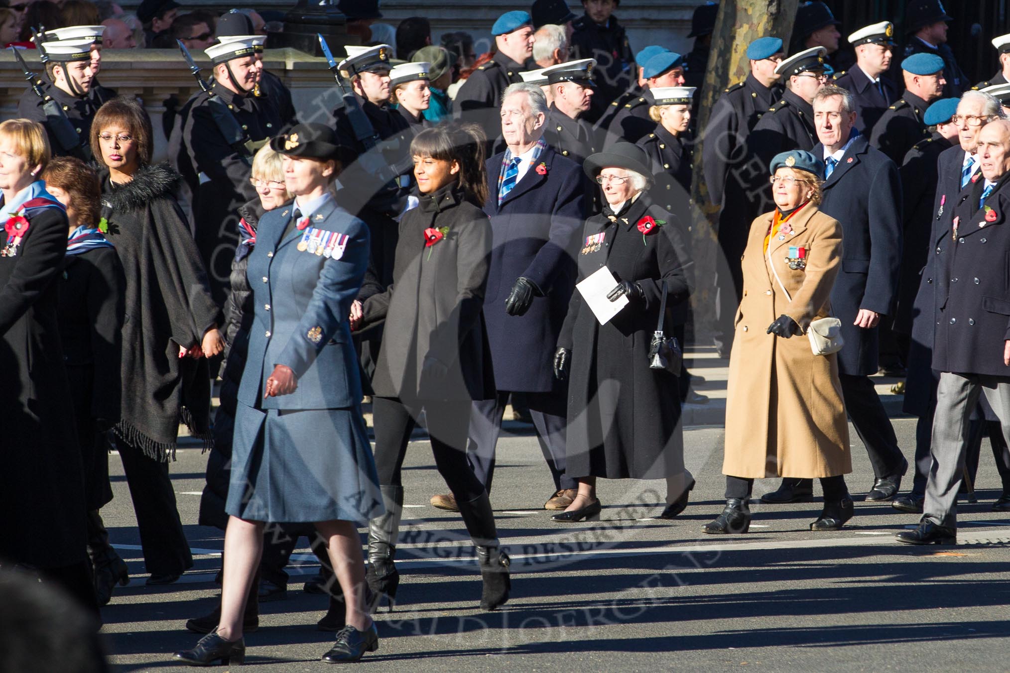 Remembrance Sunday 2012 Cenotaph March Past: Group C13 - Princess Mary's Royal Air Force Nursing Service Association..
Whitehall, Cenotaph,
London SW1,

United Kingdom,
on 11 November 2012 at 12:02, image #1121