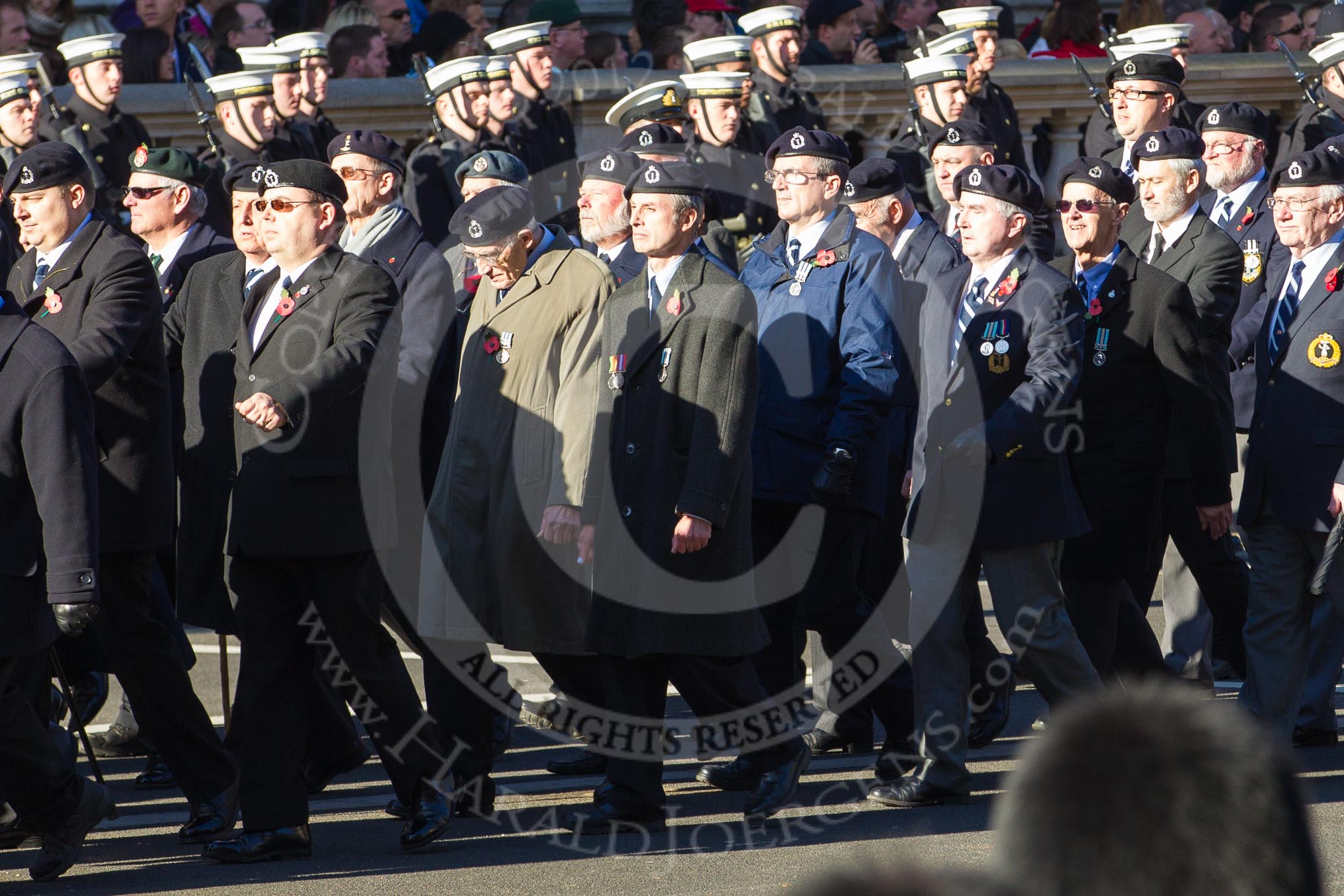 Remembrance Sunday 2012 Cenotaph March Past: Group C15 - Royal Observer Corps Association..
Whitehall, Cenotaph,
London SW1,

United Kingdom,
on 11 November 2012 at 12:03, image #1145