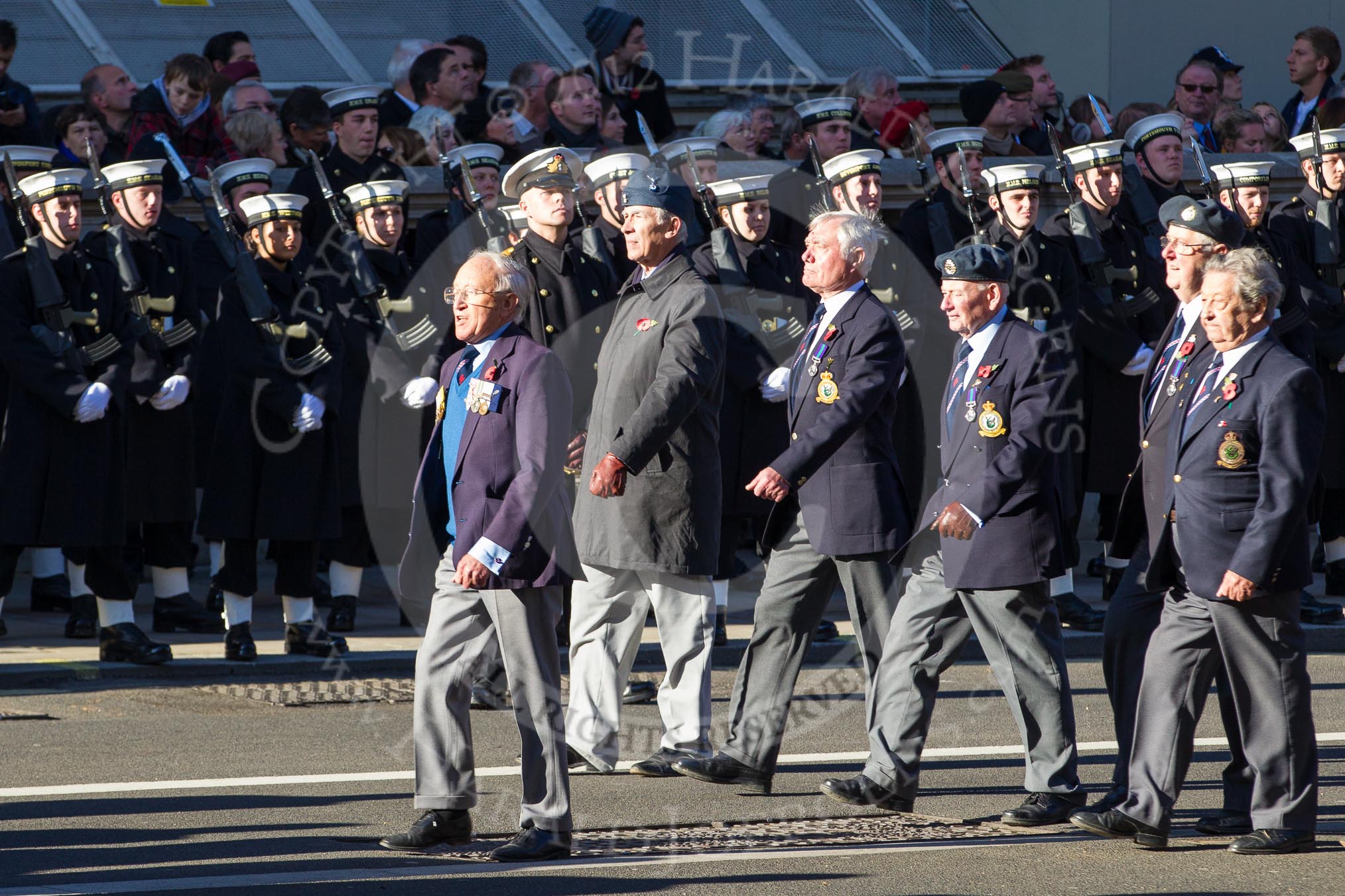 Remembrance Sunday 2012 Cenotaph March Past: Group C18 - 6 Squadron (Royal Air Force) Association..
Whitehall, Cenotaph,
London SW1,

United Kingdom,
on 11 November 2012 at 12:03, image #1168