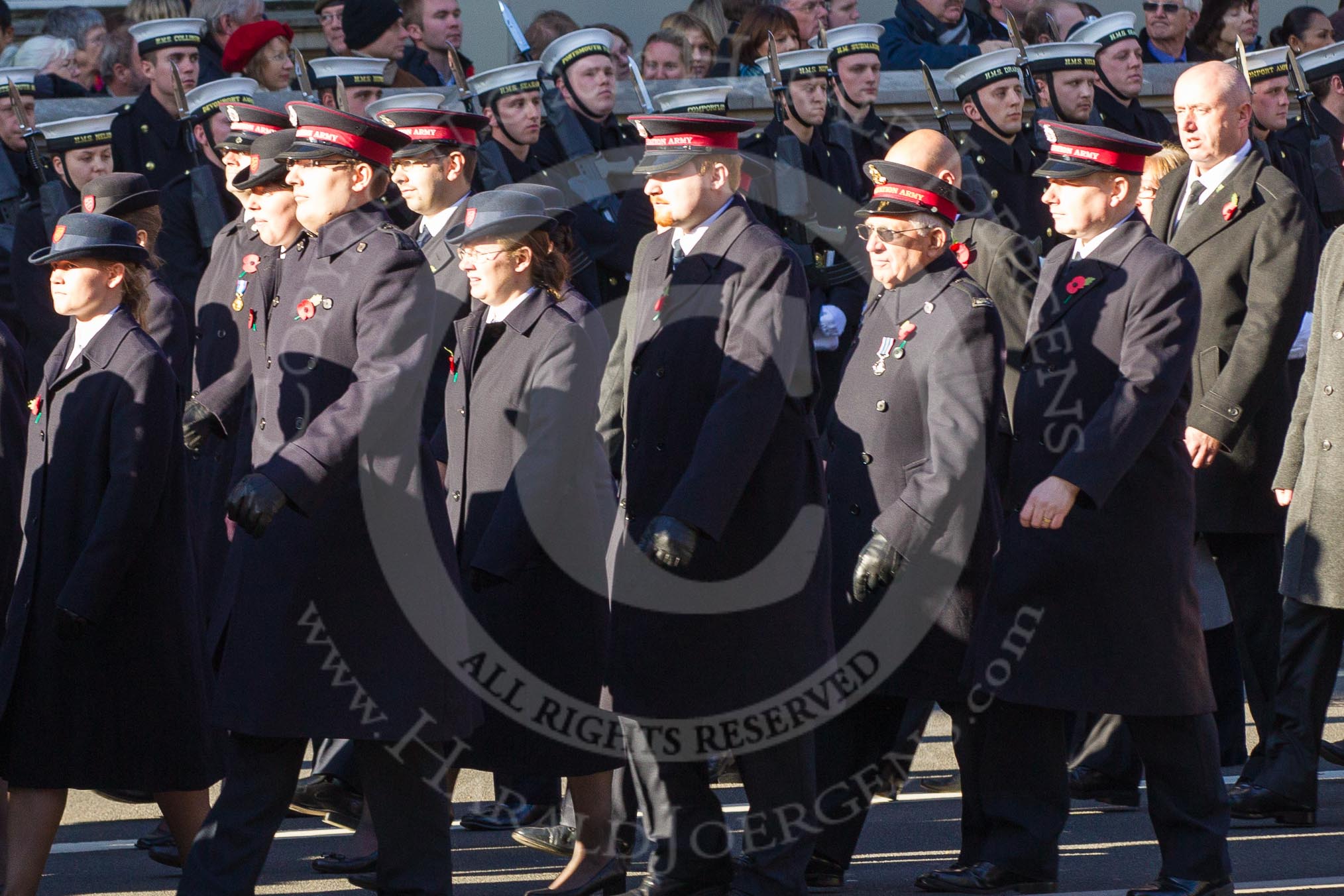 Remembrance Sunday 2012 Cenotaph March Past: Group M8 - Salvation Army..
Whitehall, Cenotaph,
London SW1,

United Kingdom,
on 11 November 2012 at 12:10, image #1489