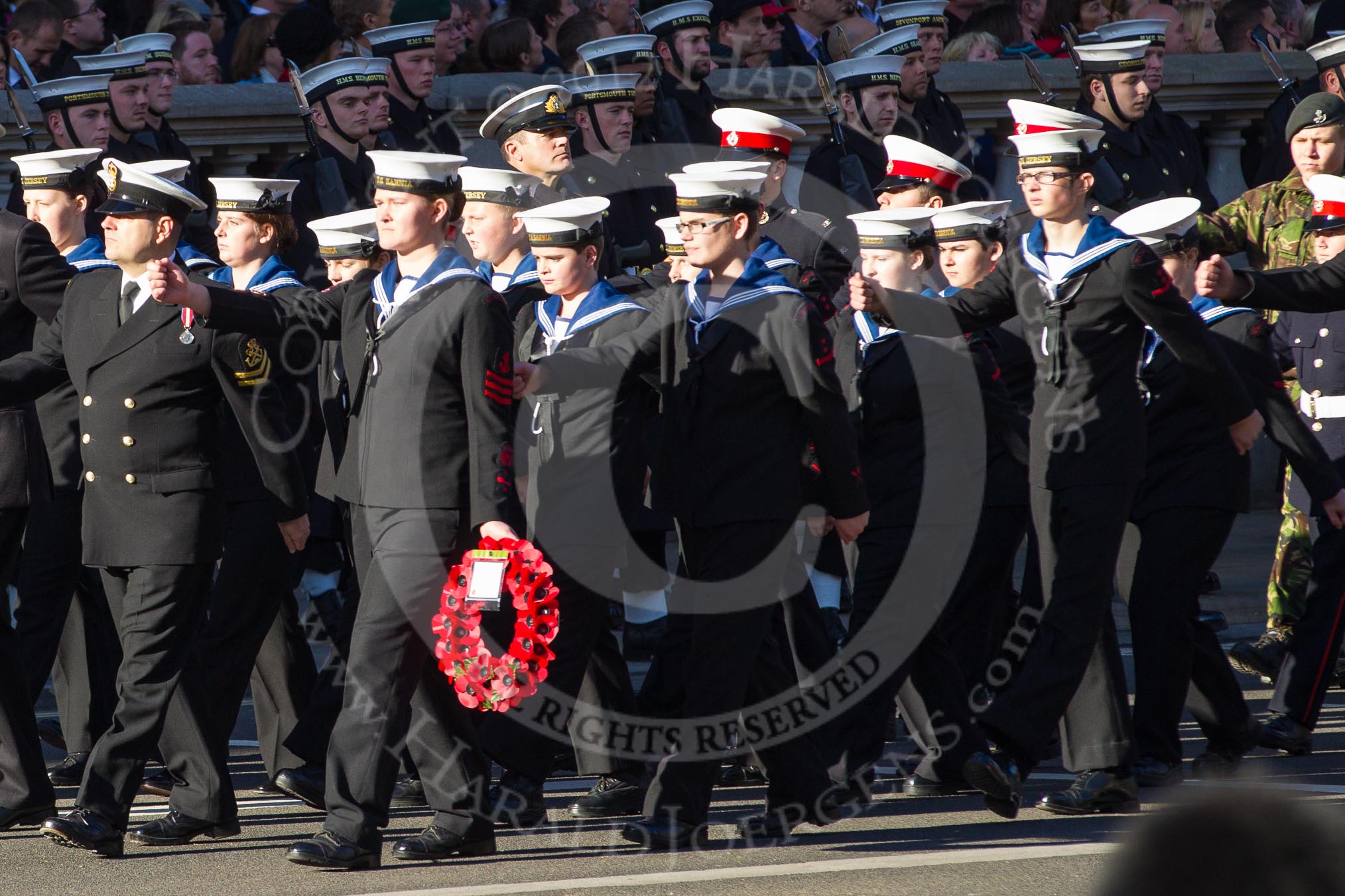Remembrance Sunday 2012 Cenotaph March Past: Group M43 - Sea Cadet Corps..
Whitehall, Cenotaph,
London SW1,

United Kingdom,
on 11 November 2012 at 12:14, image #1676