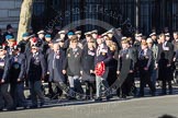 Remembrance Sunday 2012 Cenotaph March Past: Group A7 - Royal Northumberland Fusiliers  and A8 - 
The Duke of Lancaster's Regimental Association..
Whitehall, Cenotaph,
London SW1,

United Kingdom,
on 11 November 2012 at 11:49, image #583