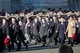 Remembrance Sunday 2012 Cenotaph March Past: Group B18 - Association of Ammunition Technicians and B19 - Beachley Old Boys Association..
Whitehall, Cenotaph,
London SW1,

United Kingdom,
on 11 November 2012 at 11:57, image #928