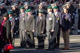 Remembrance Sunday 2012 Cenotaph March Past: Group D24 - St Helena Government UK and  D25 - Commando Veterans Association..
Whitehall, Cenotaph,
London SW1,

United Kingdom,
on 11 November 2012 at 12:08, image #1408