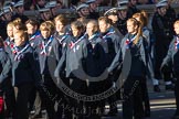 Remembrance Sunday 2012 Cenotaph March Past: Group M48 - Girlguiding London & South East England..
Whitehall, Cenotaph,
London SW1,

United Kingdom,
on 11 November 2012 at 12:15, image #1716