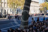 The column of ex-Servicemen and women in position at Whitehall. A wider angle lens gives a better indication of the length of the column, although only a part of it is visible here.
