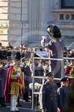 The Senior Director of Music, Lieutenant Colonel Stephen Barnwell, conducting the Massed Bands of the Guards.