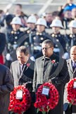 Remembrance Sunday at the Cenotaph 2012 The High Commissioners of Brunai Darussalam and St Christopher & Nevis.