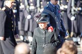 Remembrance Sunday at the Cenotaph 2012 HM The Queen emerging from the Foreign- and Commonwealth Building. In the background HRH The Duke of Cambridge and HRH The Duke of York.