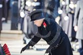 HM The Queen, having laid her wreath at the Cenotaph.