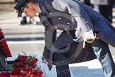 HRH The Duke of Cambridge laying his wreath at the Cenotaph.