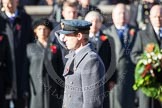 HRH The Duke of Cambridge saluting after having laid his wreath at the Cenotaph.