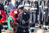 HRH The Princess Royal about to lay her wreath at the Cenotaph.