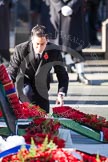 Ed Miliband, as Leader of the Opposition, about to lay a wreath at the Cenotaph.