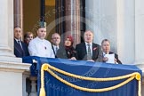 Guests on of the balconies of the Foreign- and Commonweath Office Building during the service by the Bishop of London.