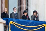 Guests on of the balconies of the Foreign- and Commonweath Office Building during the service by the Bishop of London.