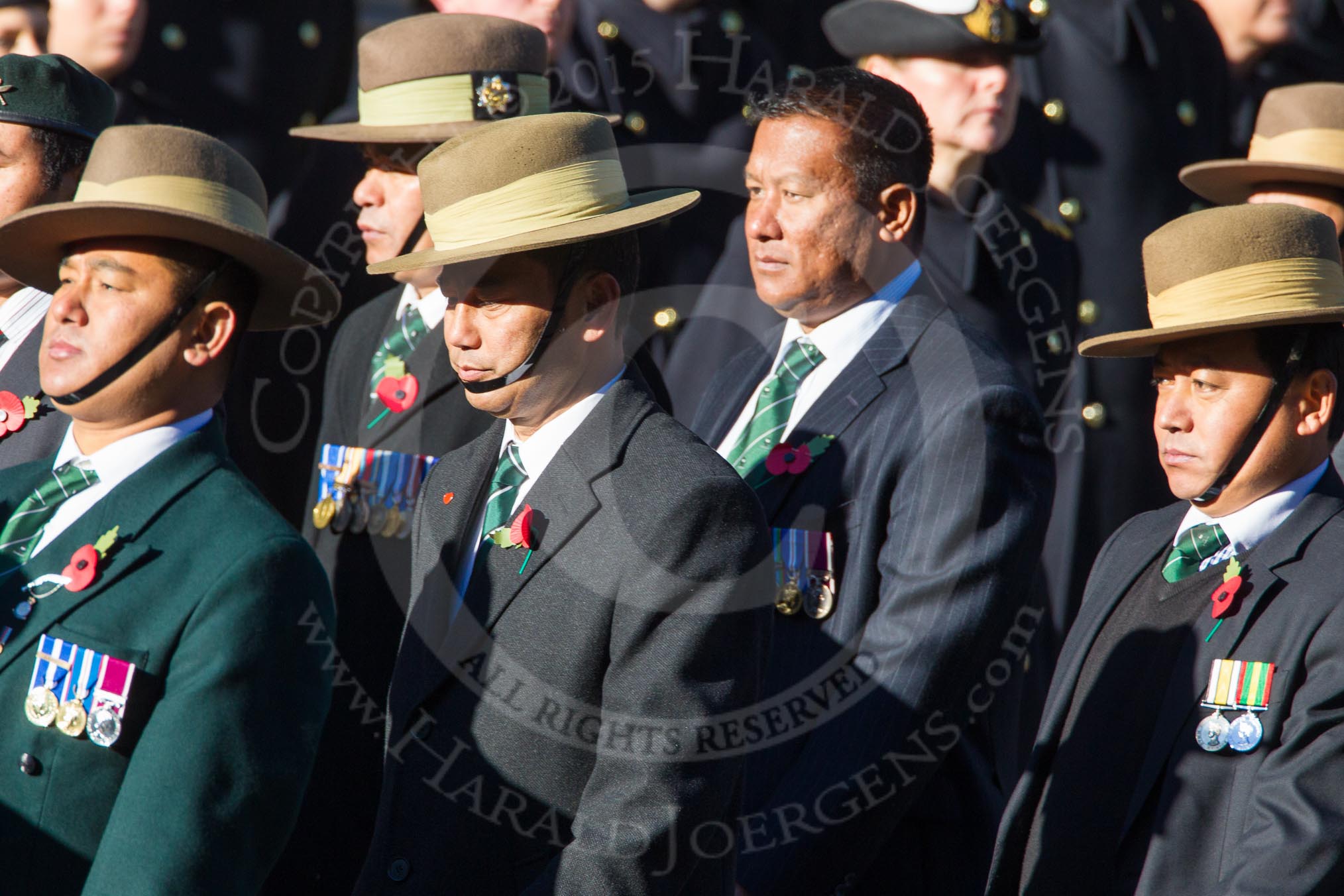 Remembrance Sunday Cenotaph March Past 2013: D2 - British Gurkha Welfare Association..
Press stand opposite the Foreign Office building, Whitehall, London SW1,
London,
Greater London,
United Kingdom,
on 10 November 2013 at 11:38, image #41