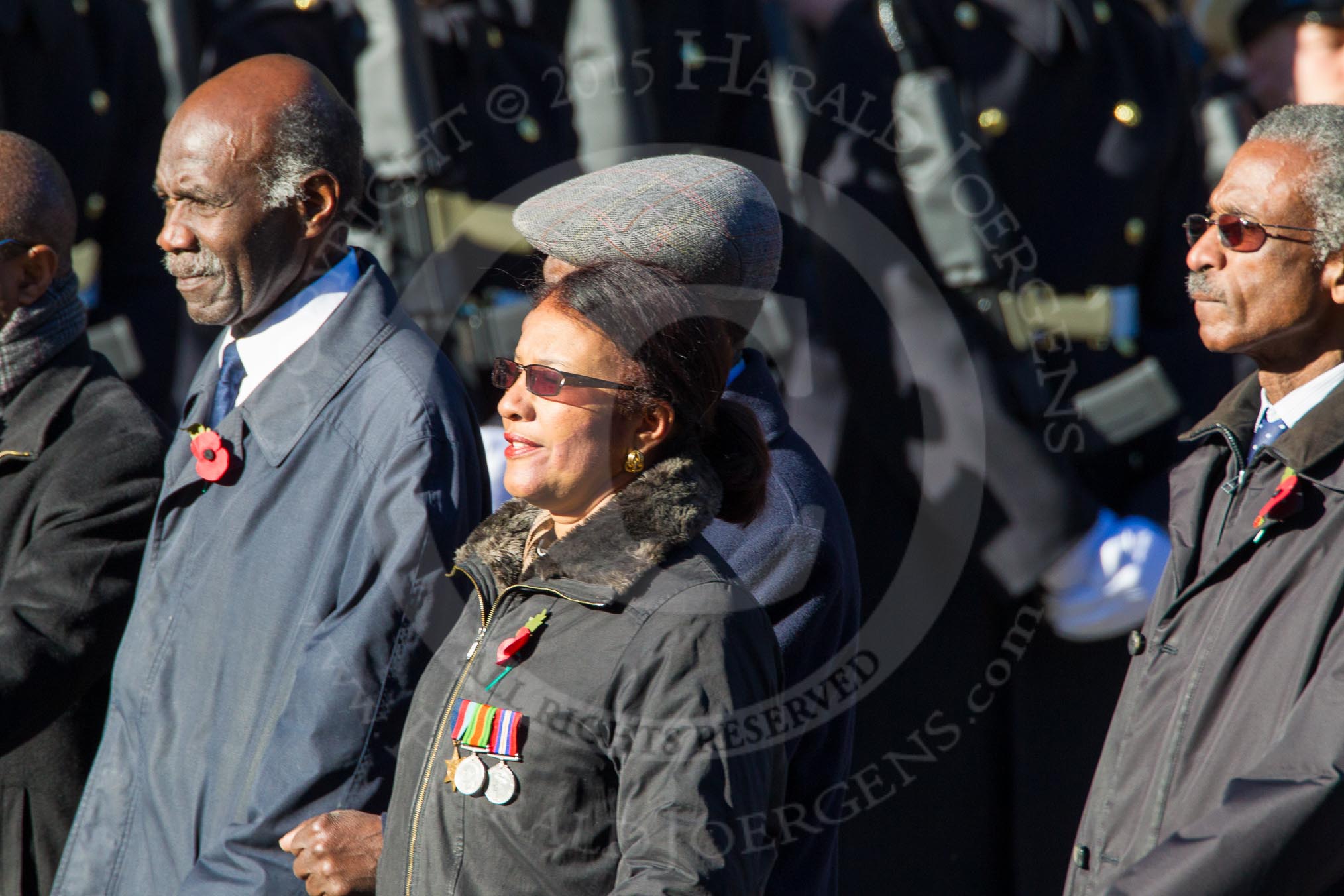 Remembrance Sunday Cenotaph March Past 2013: D3 - West Indian Association of Service Personnel..
Press stand opposite the Foreign Office building, Whitehall, London SW1,
London,
Greater London,
United Kingdom,
on 10 November 2013 at 11:39, image #49