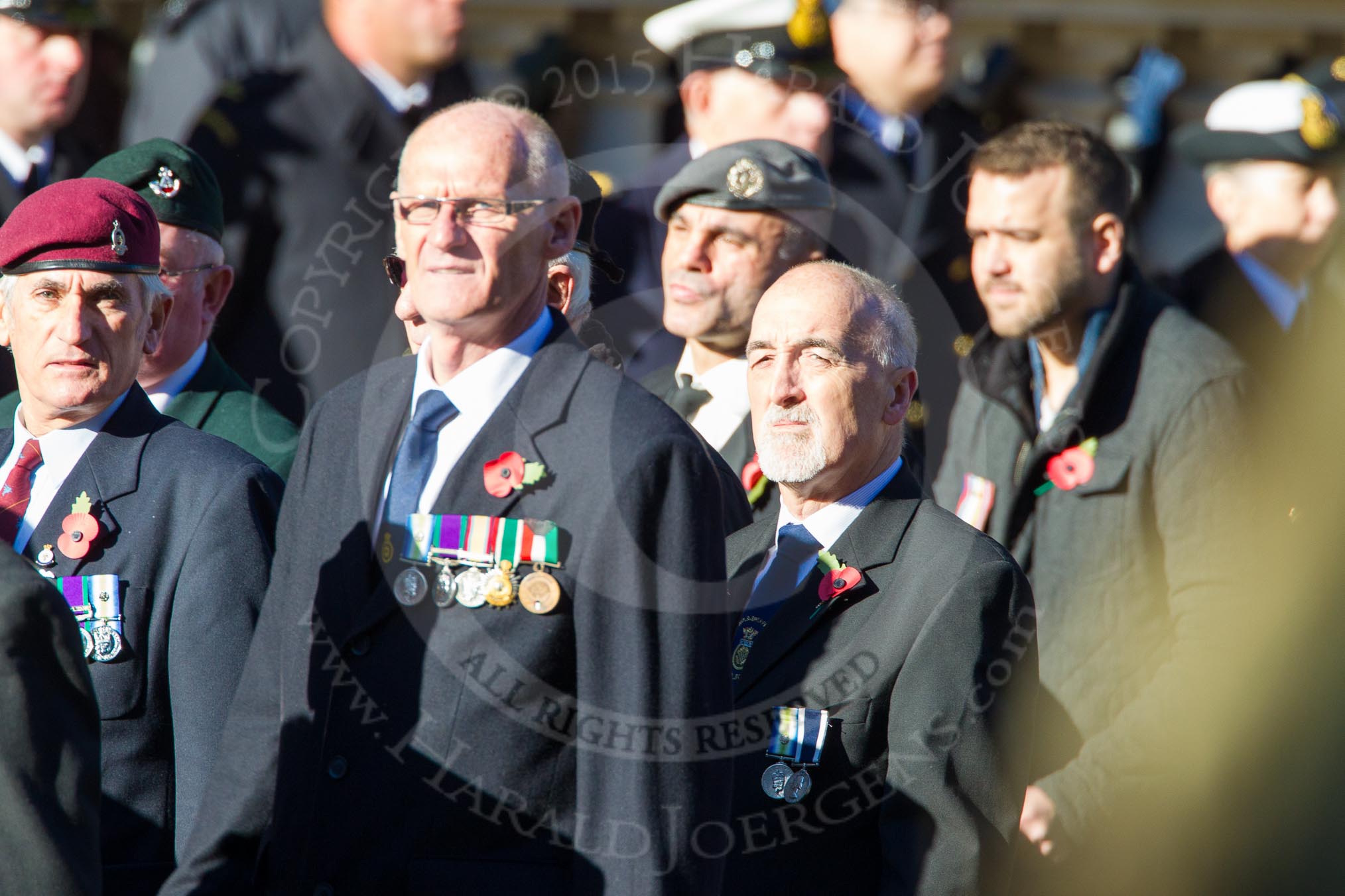 Remembrance Sunday Cenotaph March Past 2013: D23 - South Atlantic Medal Association (SAMA 82): The South Atlantic Medal (1982) is the official name of the medal awarded to almost 30,000 service men and women - and civilians - who took part in the campaign to liberate the Falkland Islands in 1982. The South Atlantic Medal Association is their Association..
Press stand opposite the Foreign Office building, Whitehall, London SW1,
London,
Greater London,
United Kingdom,
on 10 November 2013 at 11:41, image #184