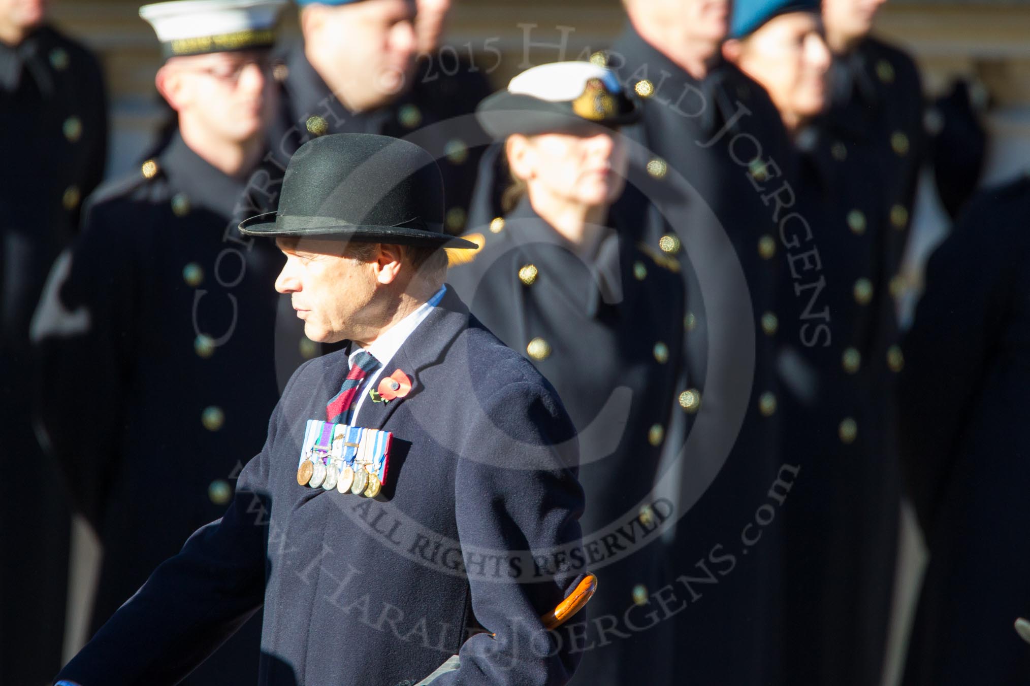 Remembrance Sunday Cenotaph March Past 2013: D32 - Gold Star and Garter with 48 marchers..
Press stand opposite the Foreign Office building, Whitehall, London SW1,
London,
Greater London,
United Kingdom,
on 10 November 2013 at 11:43, image #301