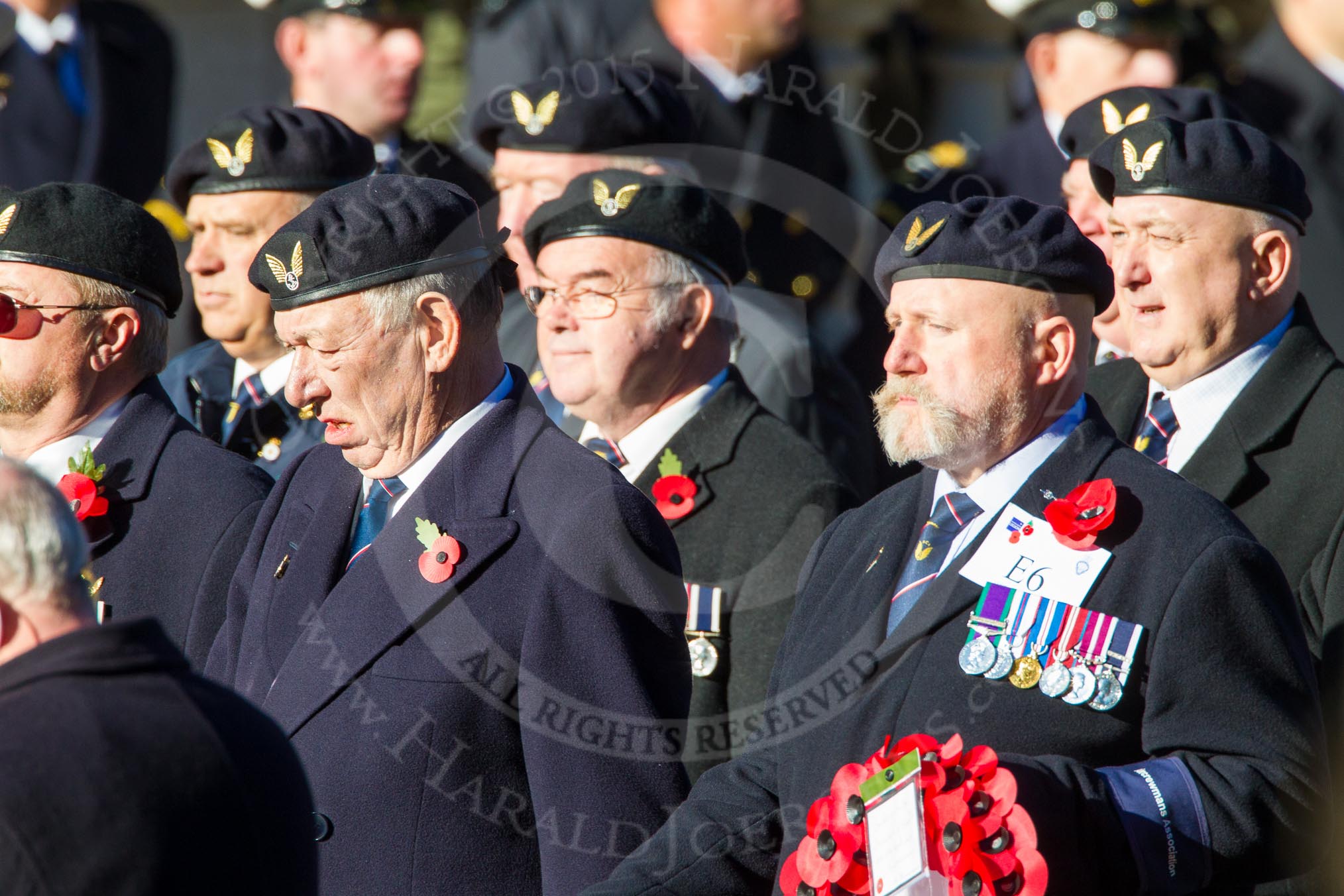 Remembrance Sunday Cenotaph March Past 2013: E6 - Aircrewmans Association..
Press stand opposite the Foreign Office building, Whitehall, London SW1,
London,
Greater London,
United Kingdom,
on 10 November 2013 at 11:45, image #413
