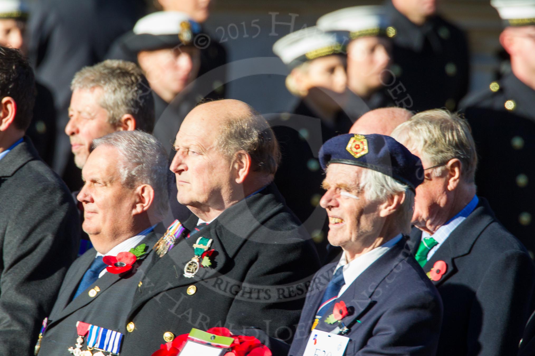 Remembrance Sunday Cenotaph March Past 2013: E20 - HMS Cumberland Association..
Press stand opposite the Foreign Office building, Whitehall, London SW1,
London,
Greater London,
United Kingdom,
on 10 November 2013 at 11:46, image #495