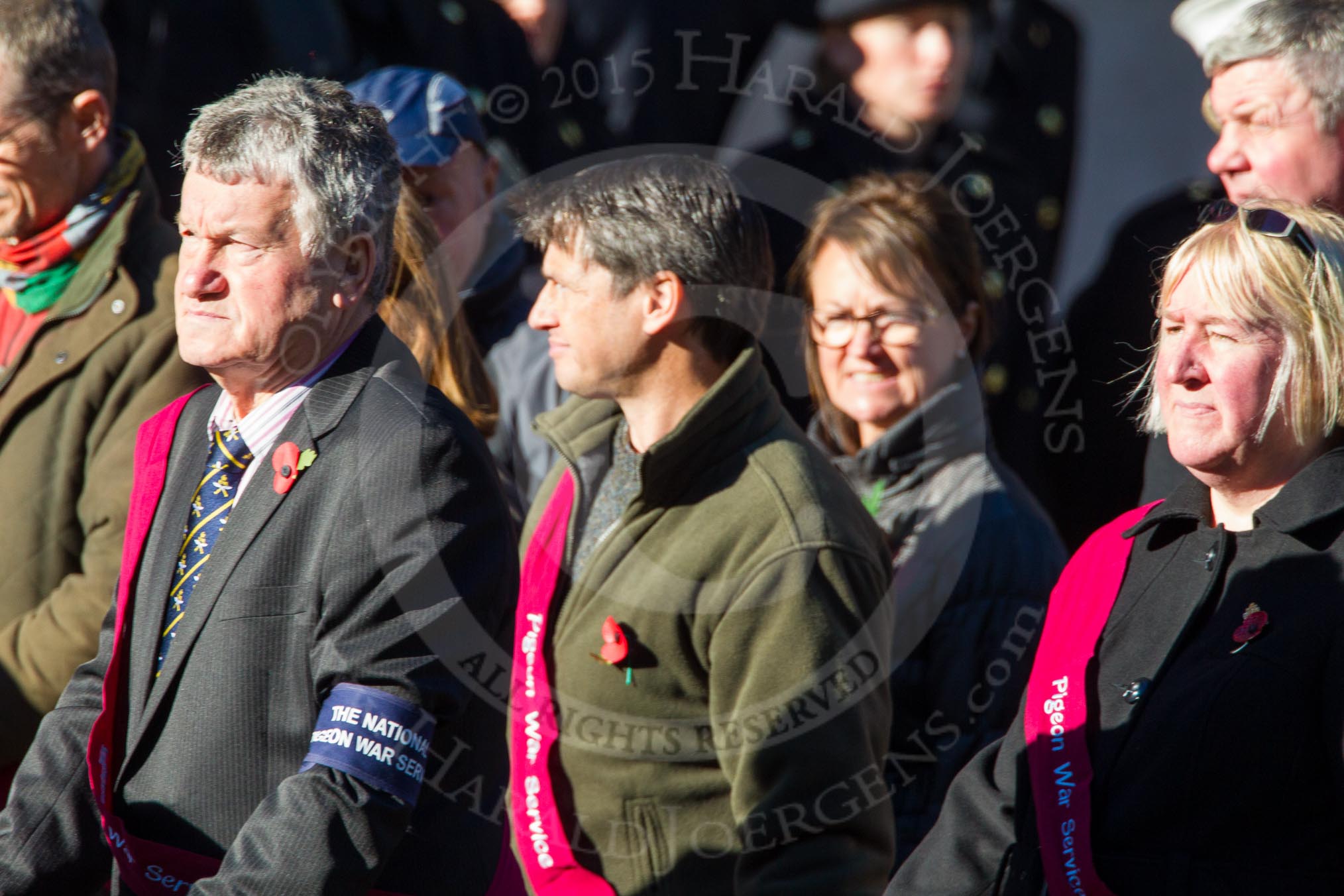 Remembrance Sunday Cenotaph March Past 2013: F8 - National Pigeon War Service..
Press stand opposite the Foreign Office building, Whitehall, London SW1,
London,
Greater London,
United Kingdom,
on 10 November 2013 at 11:51, image #814