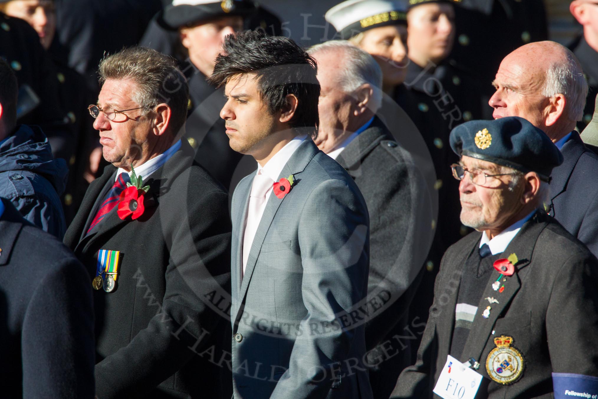 Remembrance Sunday Cenotaph March Past 2013: F10 - Fellowship of the Services..
Press stand opposite the Foreign Office building, Whitehall, London SW1,
London,
Greater London,
United Kingdom,
on 10 November 2013 at 11:51, image #825