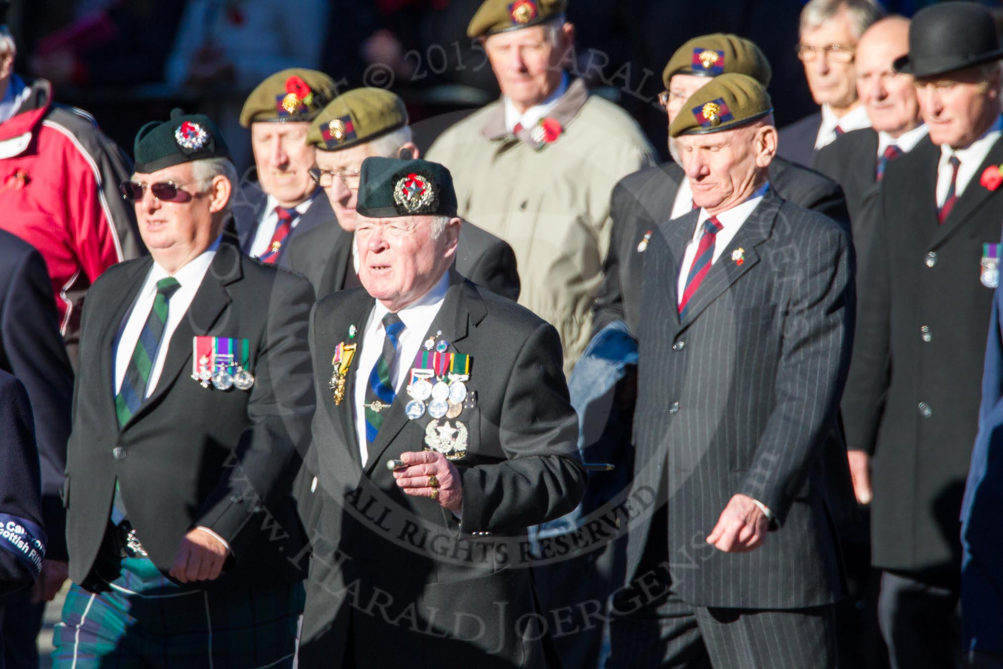 Remembrance Sunday Cenotaph March Past 2013: A24 - The Cameronians (Scottish Rifles)..
Press stand opposite the Foreign Office building, Whitehall, London SW1,
London,
Greater London,
United Kingdom,
on 10 November 2013 at 11:57, image #1227