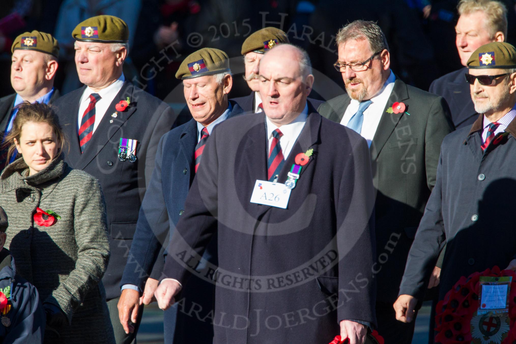 Remembrance Sunday Cenotaph March Past 2013: A26 - Coldstream Guards Association..
Press stand opposite the Foreign Office building, Whitehall, London SW1,
London,
Greater London,
United Kingdom,
on 10 November 2013 at 11:58, image #1234