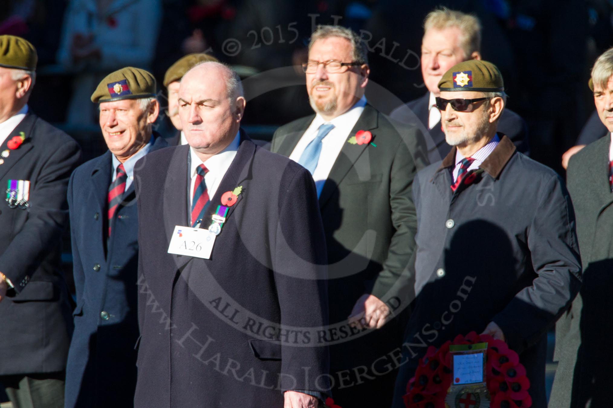 Remembrance Sunday Cenotaph March Past 2013: A26 - Coldstream Guards Association..
Press stand opposite the Foreign Office building, Whitehall, London SW1,
London,
Greater London,
United Kingdom,
on 10 November 2013 at 11:58, image #1235