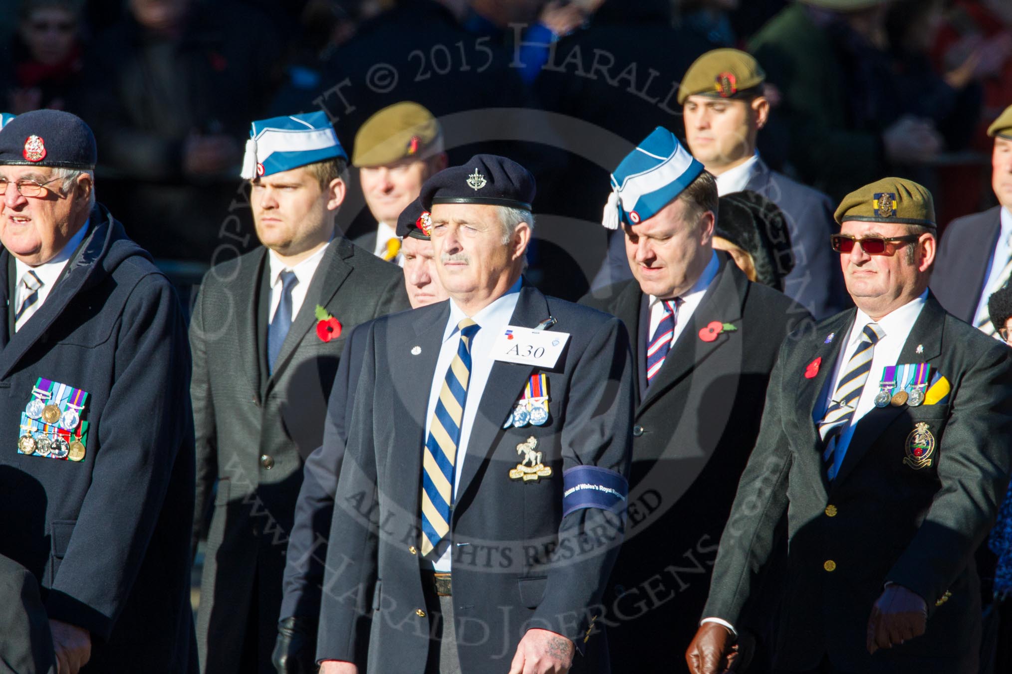 Remembrance Sunday Cenotaph March Past 2013: A30 - Princess of Wales's Royal Regiment..
Press stand opposite the Foreign Office building, Whitehall, London SW1,
London,
Greater London,
United Kingdom,
on 10 November 2013 at 11:58, image #1270