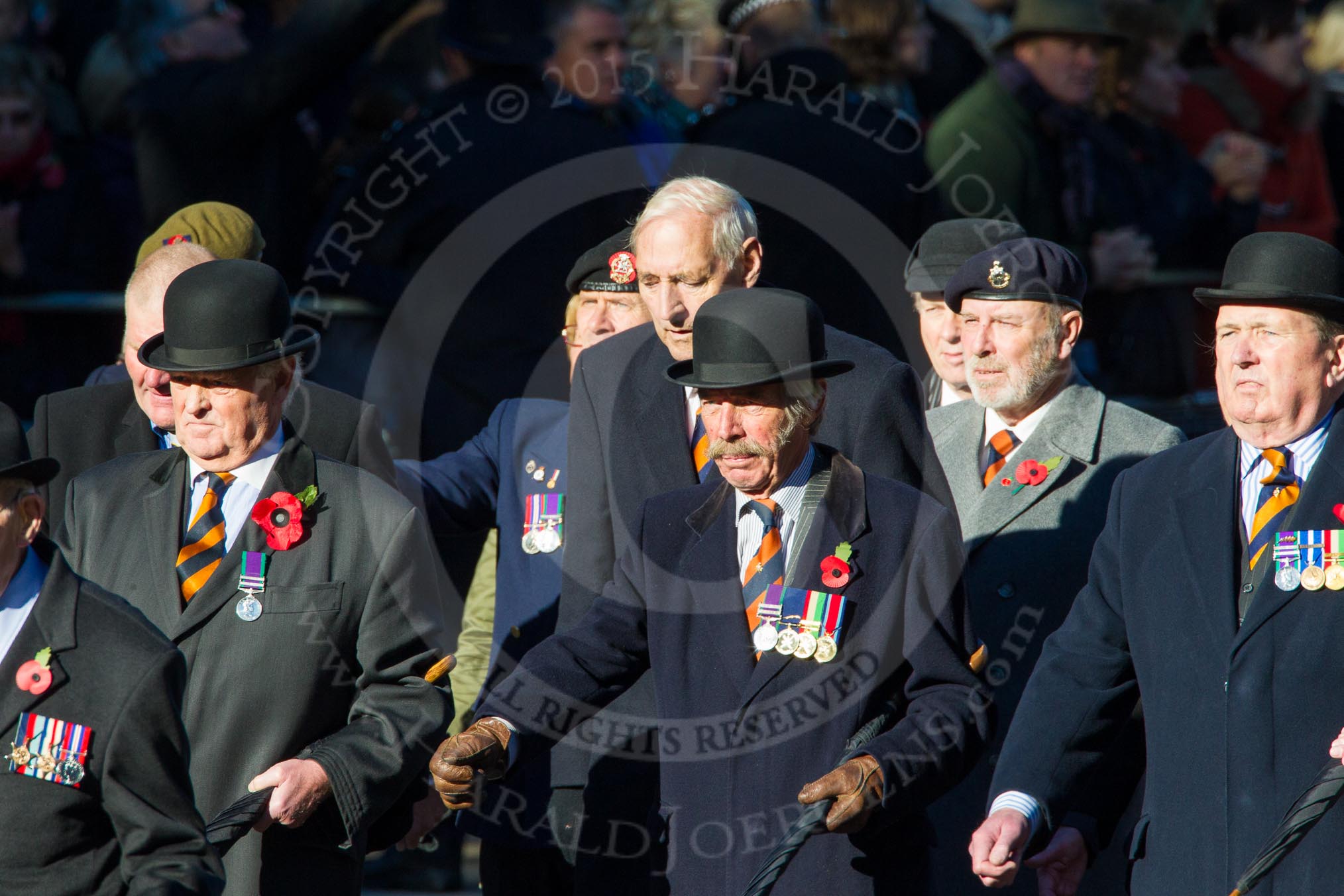 Remembrance Sunday Cenotaph March Past 2013: A32 - Royal East Kent Regiment (The Buffs) Past & Present Association..
Press stand opposite the Foreign Office building, Whitehall, London SW1,
London,
Greater London,
United Kingdom,
on 10 November 2013 at 11:58, image #1285