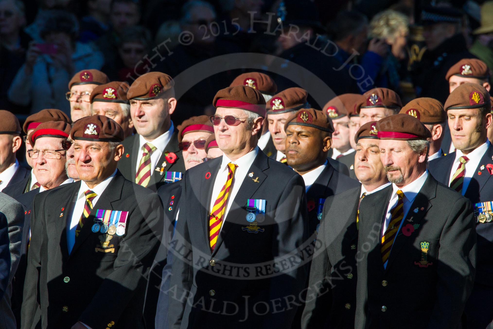 Remembrance Sunday Cenotaph March Past 2013: B5 - Kings Royal Hussars Regimental Association..
Press stand opposite the Foreign Office building, Whitehall, London SW1,
London,
Greater London,
United Kingdom,
on 10 November 2013 at 11:59, image #1328