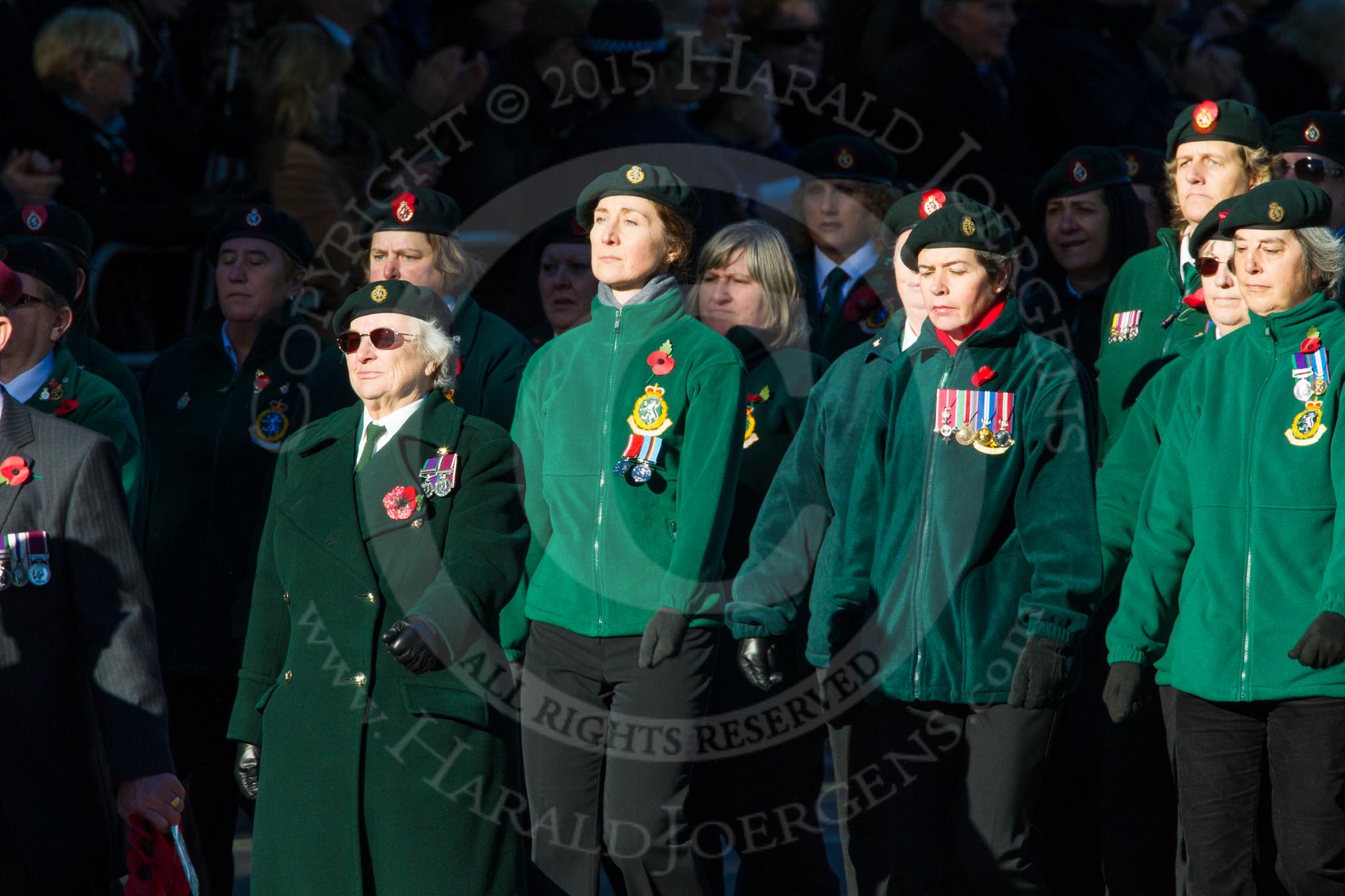 Remembrance Sunday Cenotaph March Past 2013: B15 - Women's Royal Army Corps Association..
Press stand opposite the Foreign Office building, Whitehall, London SW1,
London,
Greater London,
United Kingdom,
on 10 November 2013 at 12:01, image #1403