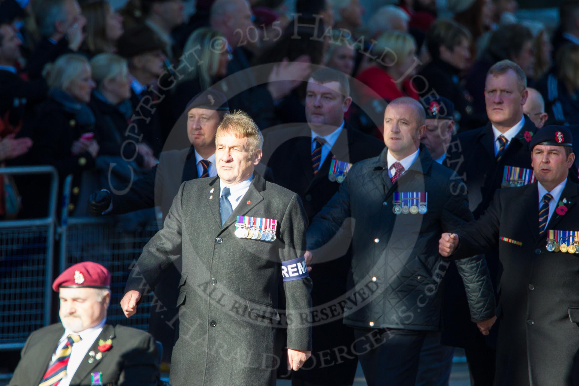 Remembrance Sunday Cenotaph March Past 2013: B32 - Royal Electrical & Mechanical Engineers Association..
Press stand opposite the Foreign Office building, Whitehall, London SW1,
London,
Greater London,
United Kingdom,
on 10 November 2013 at 12:03, image #1576