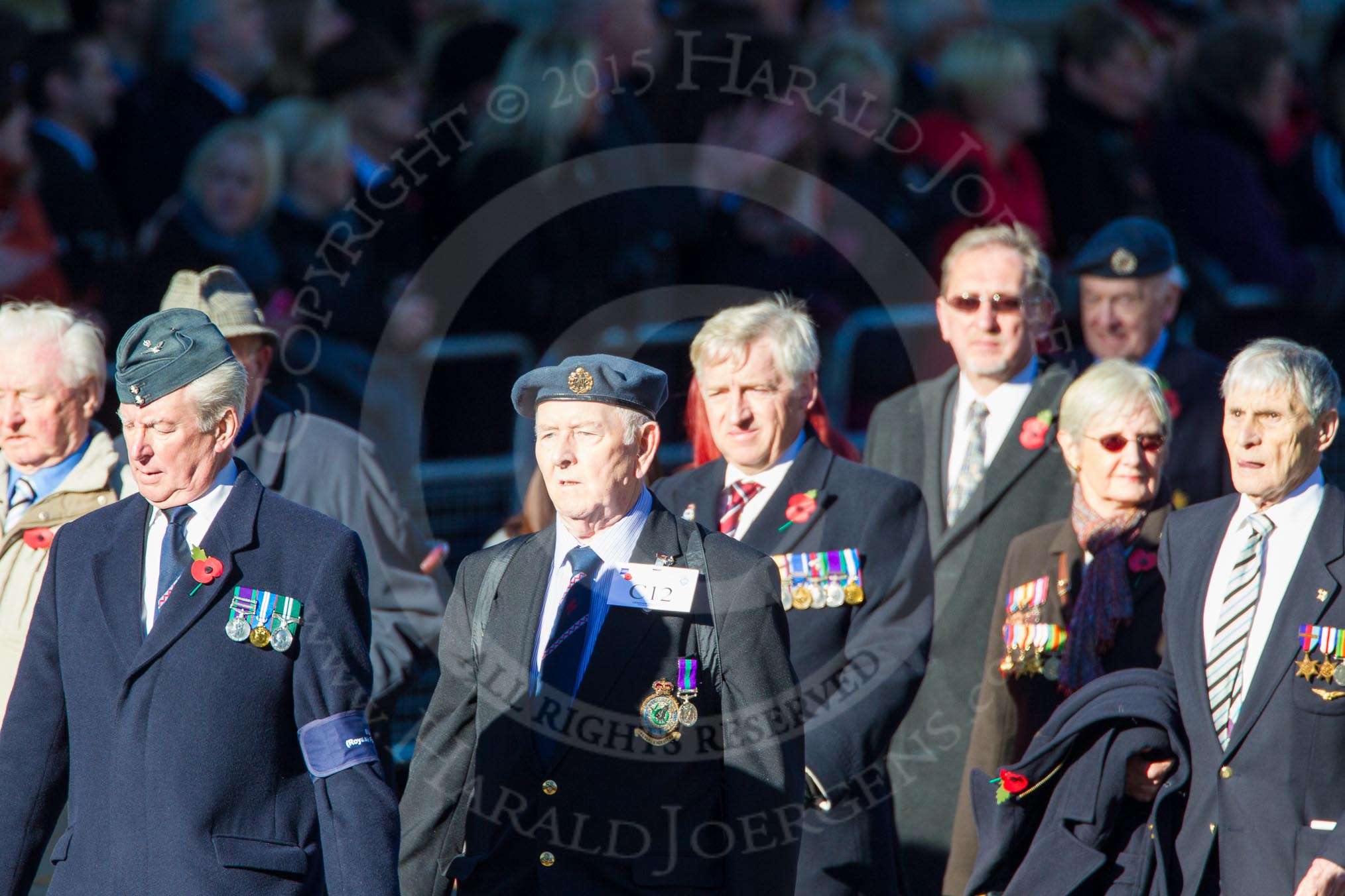 Remembrance Sunday Cenotaph March Past 2013: C12 - 6 Squadron (Royal Air Force) Association..
Press stand opposite the Foreign Office building, Whitehall, London SW1,
London,
Greater London,
United Kingdom,
on 10 November 2013 at 12:07, image #1785