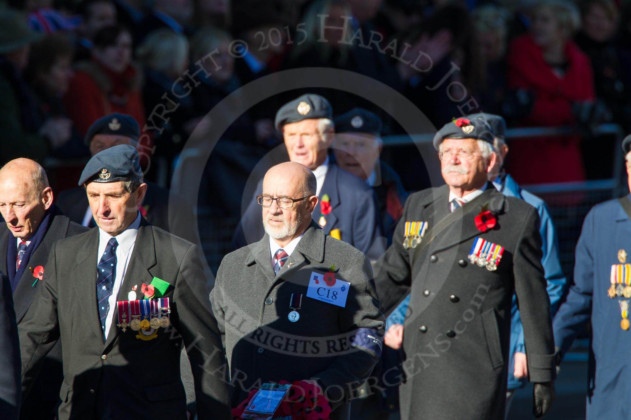 Remembrance Sunday Cenotaph March Past 2013: C18 - Royal Air Force Butterworth & Penang Association..
Press stand opposite the Foreign Office building, Whitehall, London SW1,
London,
Greater London,
United Kingdom,
on 10 November 2013 at 12:08, image #1817